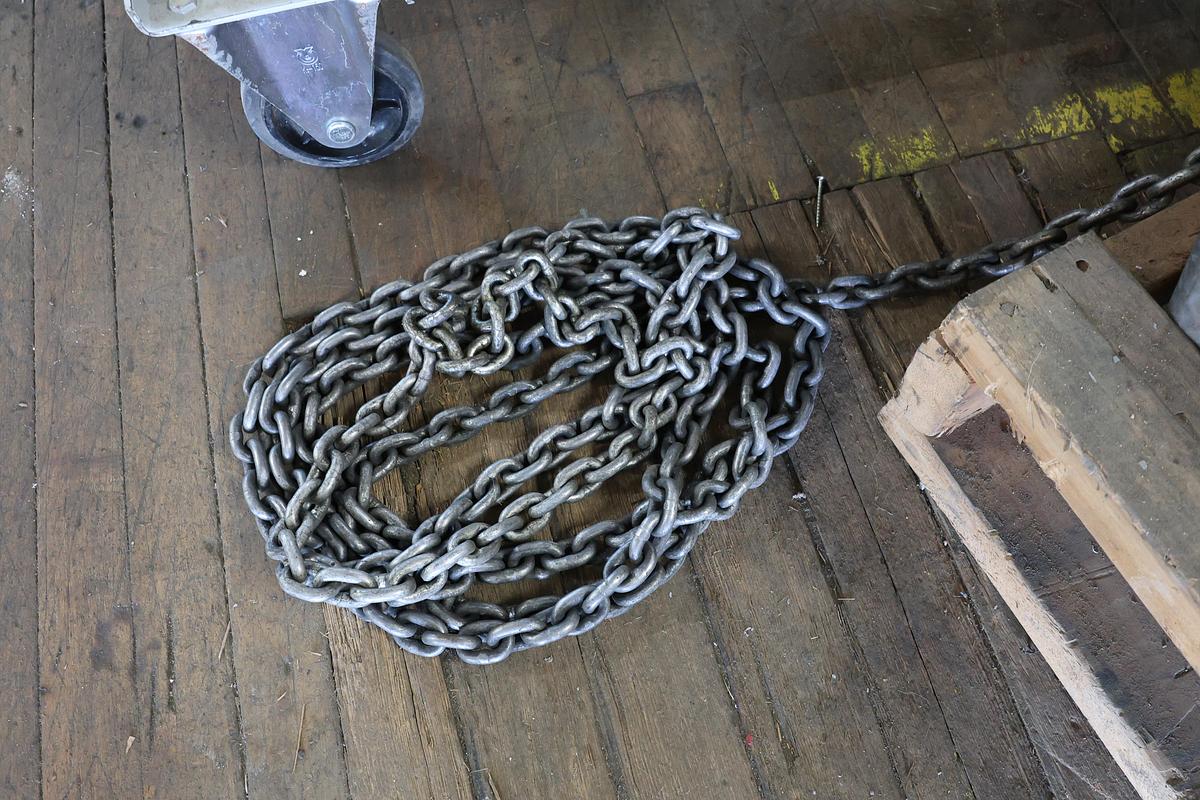 Used CM Lodestar Model R 2 Ton Electric Chain Hoist w/Trolley 115V 15' Lift