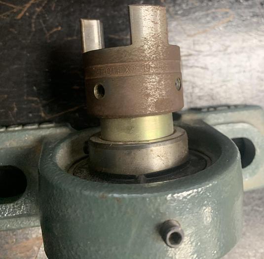 Used 2 NSK P206 Bearing Housings with Shaft and KTR-Rotex 19 Coupling GHB-71