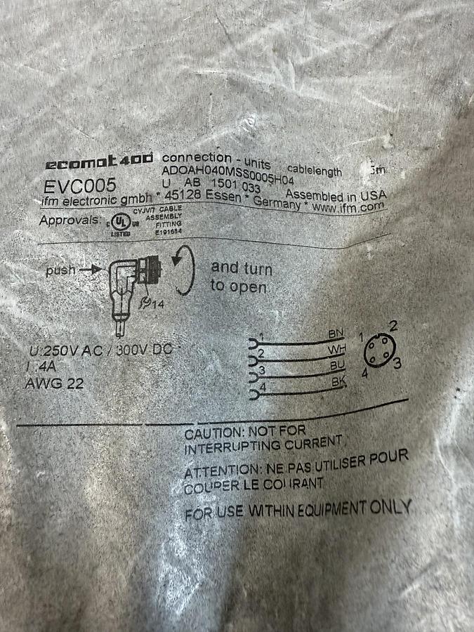 Used ADOAH040MSS0005H04 EVC005 ELECTRONIC ECOMAT 400 CONNECTOR GHA-43