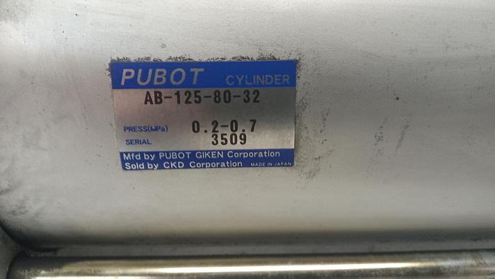 Used PUBOT CKD AB-125-80-32 Pneumatic Cylinder GH116