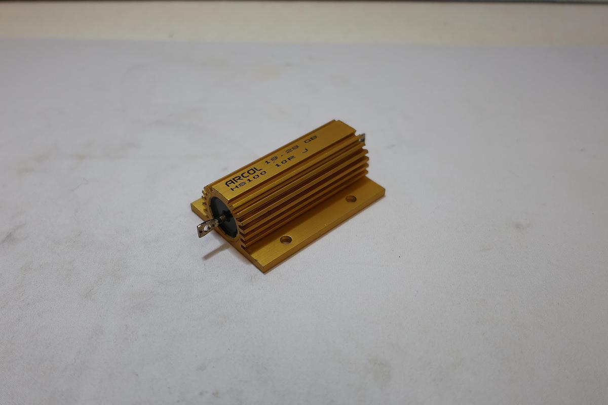 Used Arcol HS100 10 Ohm 100W 5% Aluminum Housed Wirewound Power Resistor