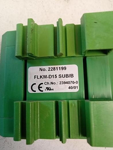 Used Phoenix Contact Interface Module FLKM-D15 Sub/B 2281199 GH 