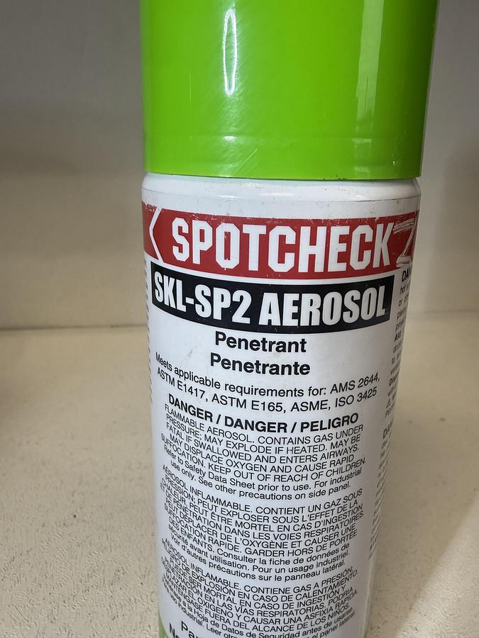 Used Magnaflux Spotcheck SKL-SP2 Aerosol Penetrant Exp. Mar 2026 GHA-8