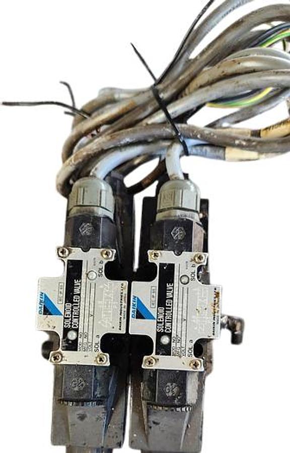 Used Daikin Solenoid Controlled Valve K20-G02-2CA-20-E w/ Throttle & Check Valve MT-02W-50 (Lot of 2) 