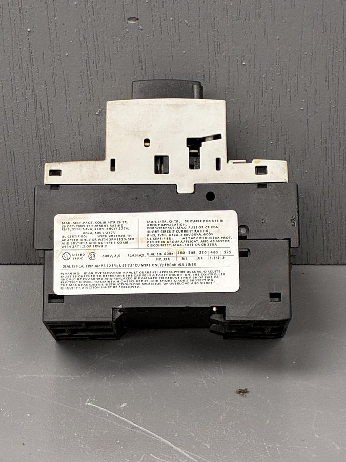 Used Siemens 3RV1021-1CA10 Motor Protection Circuit Breaker GHA-140