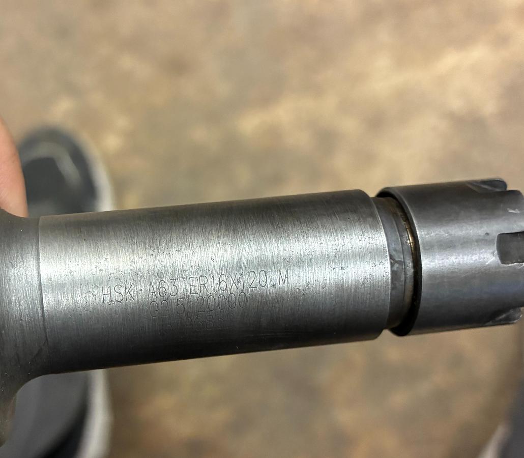 Used HSK-A63 ER16X120 M G2.5 20K RPM Collet Chuck Tool Holder HSKA63 GHC-7