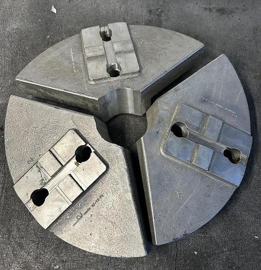 Used Production Turning A1-12-P4 Round Aluminum Soft Jaw for 12" 3 Jaw Chuck - GHB-14