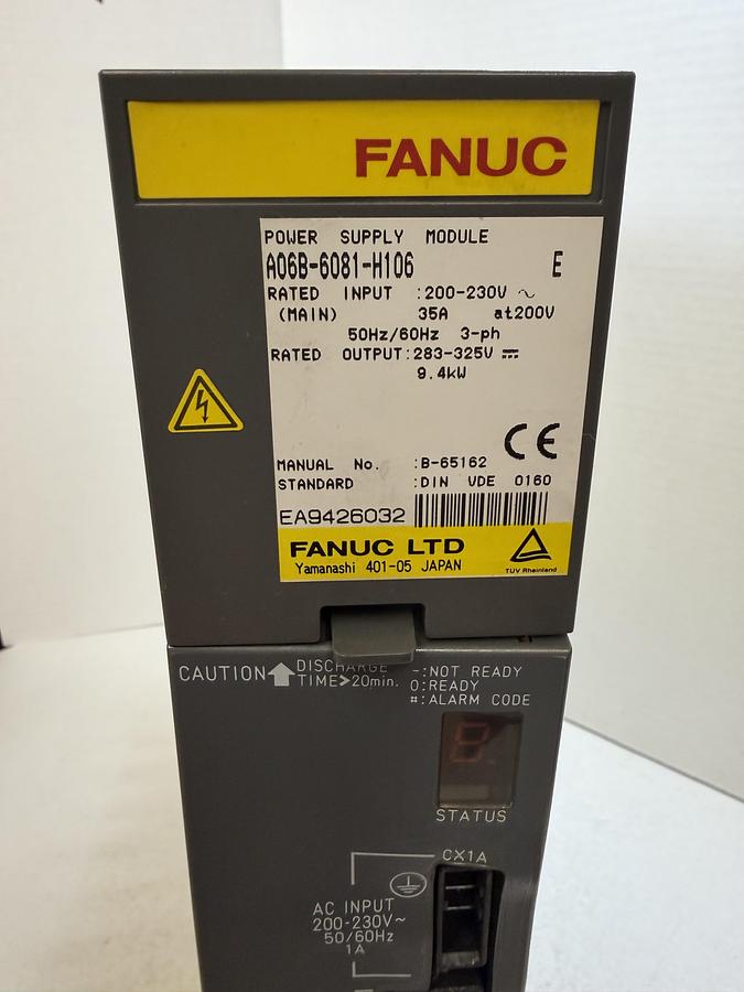 Used Fanuc A06B-6081-H106 Power Supply Servo Drive Module