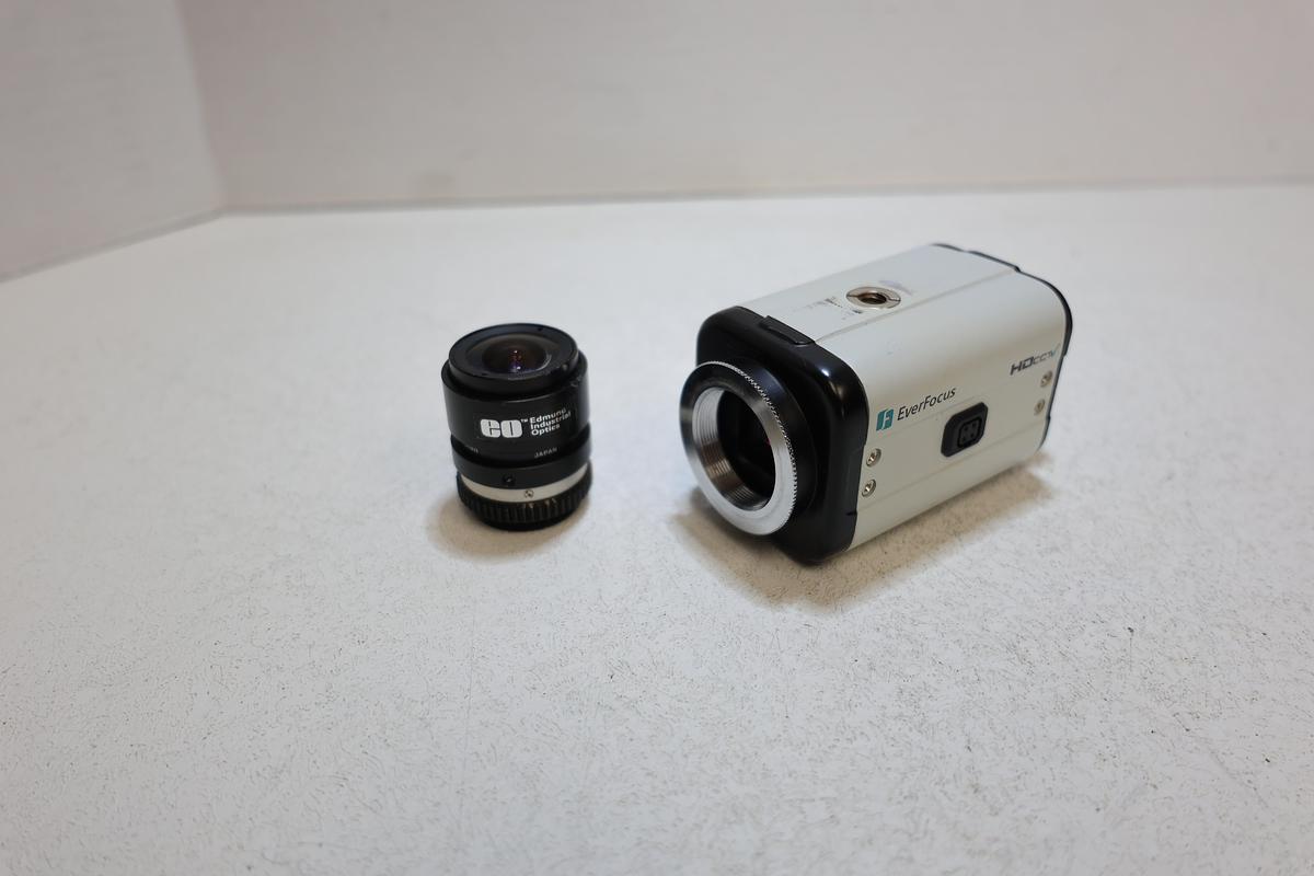 Used EverFocus EQH5102 HD CCTV Box Camera Sony 3.5mm F1.4 Lens 2.1MP 1080p