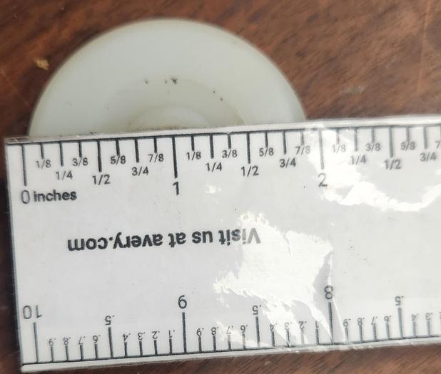 Used Lot of 4 - Nylon Wheel only - 2" Diam x 3/8" Wide - 3/8" Inside Hole Diam - GHB-71