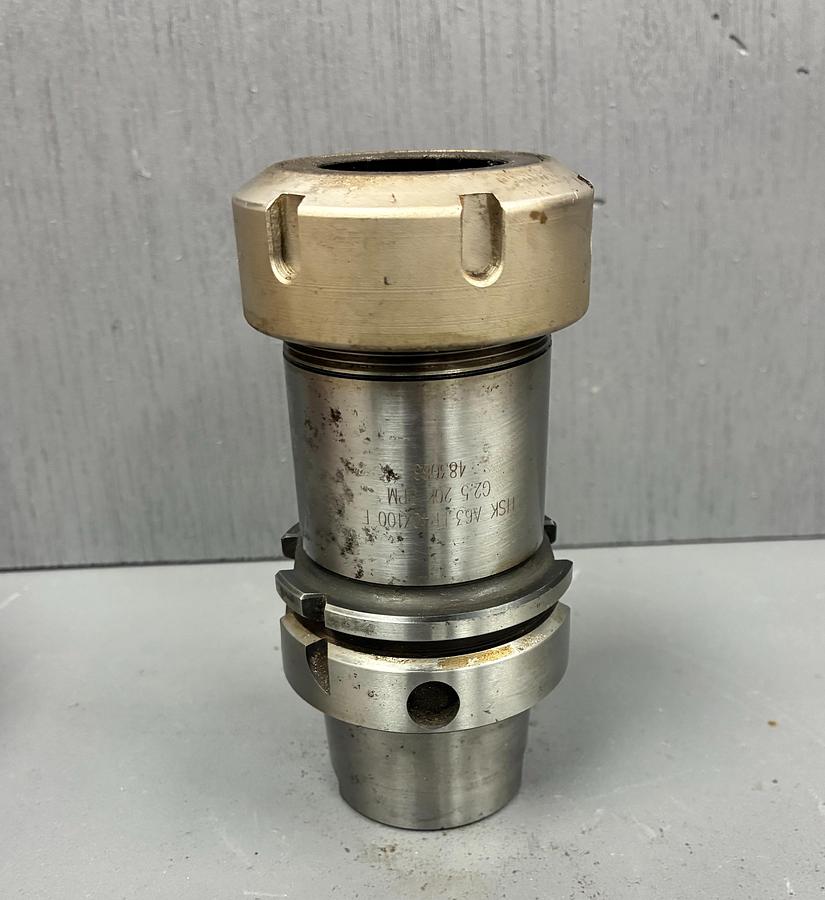 Used HSKA63ER40x100E G2.5 20K RPM Collet Chuck Tool Holder HSKA63 GHC-7