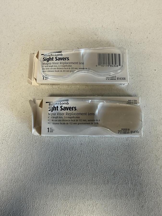 Used Bausch & Lomb Magna Visor Replacement Lens Sight Saver 2.2 & 2.6 Magnification GHGC-D4