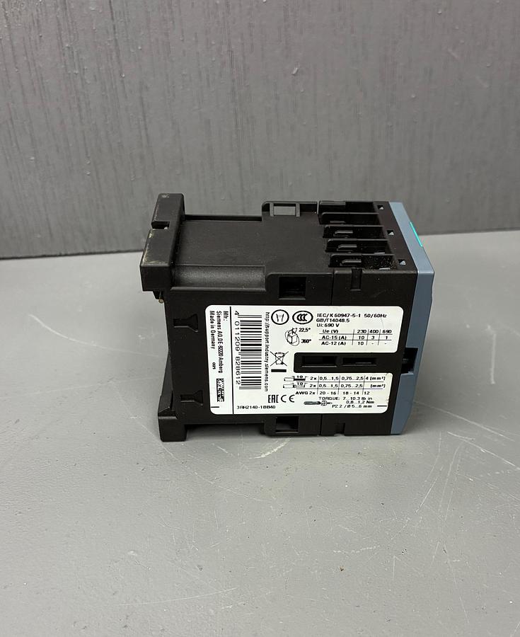 Used Siemens 3RH2140‑1BB40 Contactor Relay | 4 NO Auxiliary Contacts | 24 V DC Coil | S00 Frame GHC-36