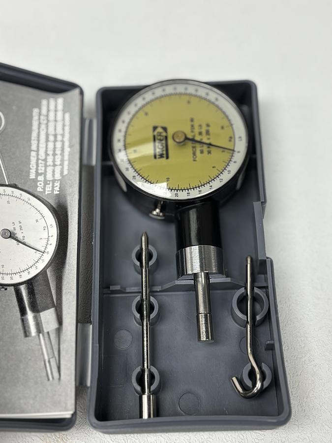 Used Wagner Force Dial FDK 40 Push Pull Force Gauge GHC-25