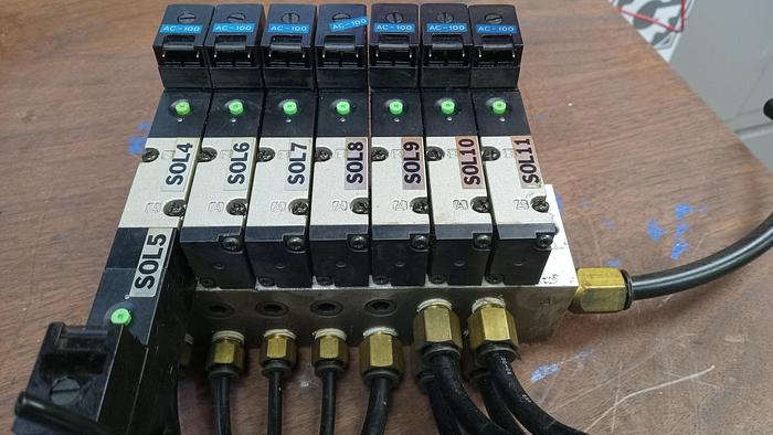 Used CKD 4K8119-C2 Pneumatic Solenoid 7 Port - GHB-58