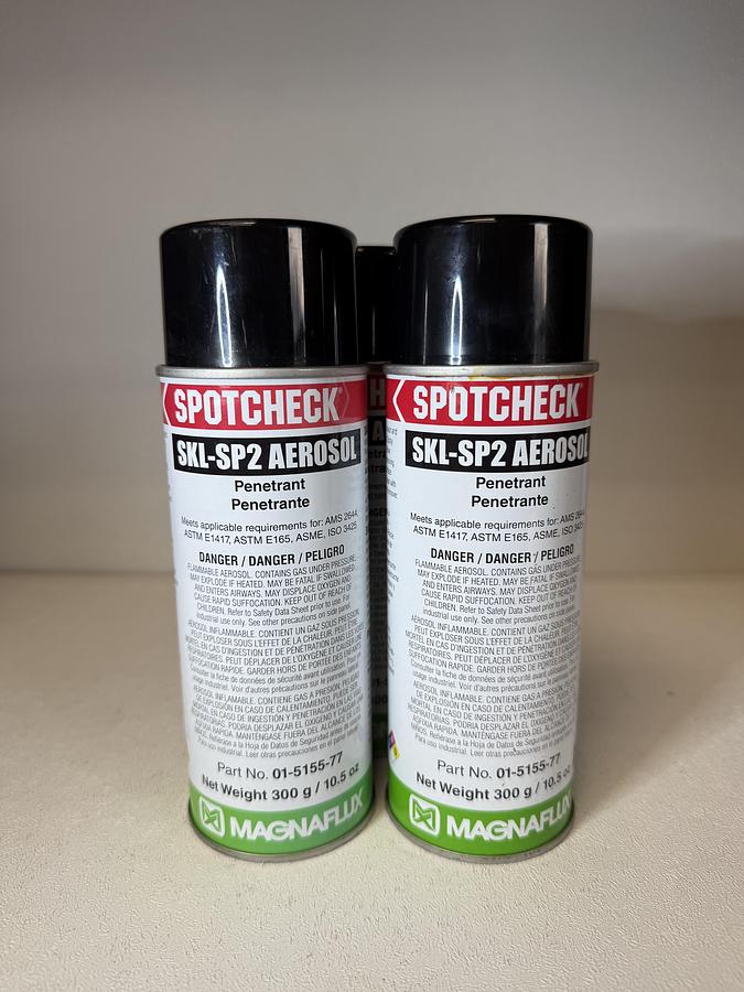 Used Pack of 2 Magnaflux Spotcheck SKL-SP2 11.6oz Aerosol GHGC