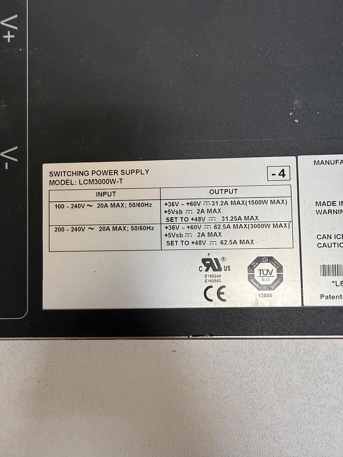 Used Artesyn LCM3000W-T Switching Power Supply 100-240V 20A GHA-93