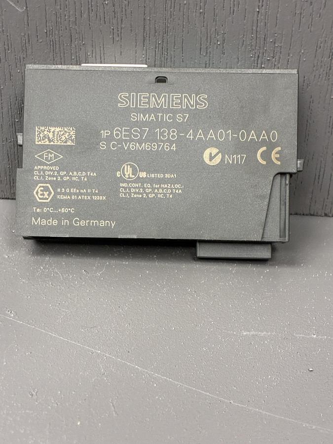 Used (LOT OF 3) Siemens 6ES7 138-4AA01-0AA0 | SIMATIC ET 200S Base Module | GHC-34