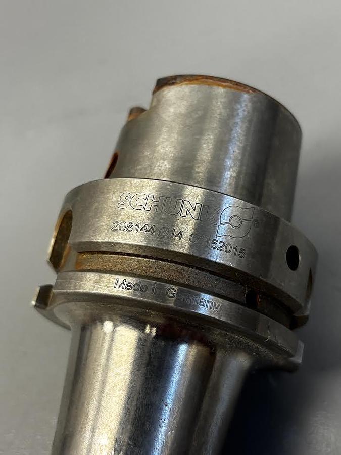 Used Schunk HSK63A Shrink Fit Tool Holder 208144 14 07152015 GHA-152