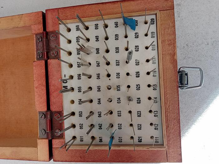 Used Minus Pin Gage, M-0 .011- .060 90Pcs GH506