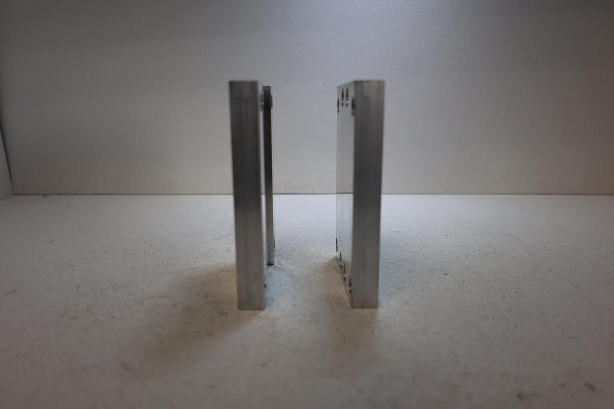 Used Lot of 2 Aluminum Cylinder Mounting Plates 1/2" Thick Linear Motion SMC Metal Work GHA-186