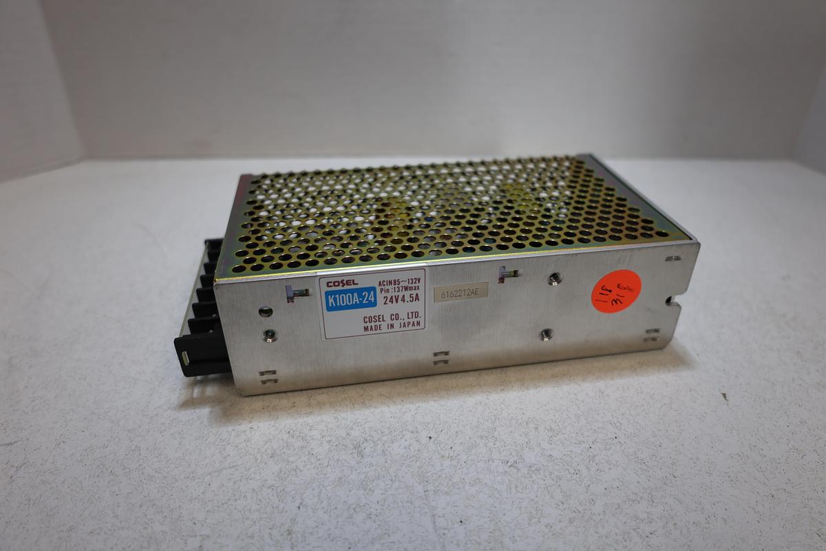 Used Cosel K100A-24 Industrial Switching Power Supply 24VDC 4.5A 85-132VAC