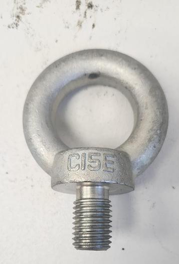 Used M24 MACHINE LIFTING EYE BOLT GALVANIZED COATED HIGH GRADE STEEL WLL1.8 - GHB-43
