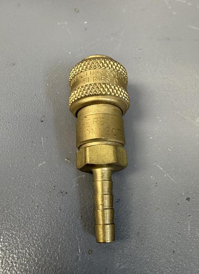 Used (LOT OF 4) PERFECTING COUPLING SERIES D QUICK DISCONNECT HOSE BARB 1/2" GHA-GC7