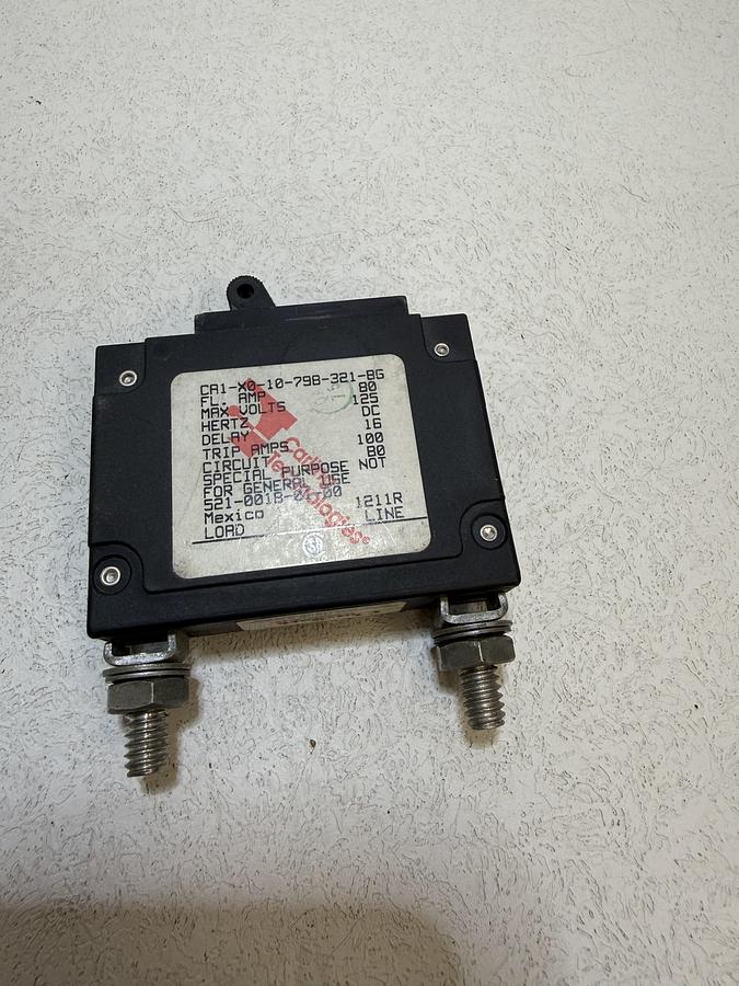 Used Carling Technologies DP-4094 80A 125V 1-Pole Circuit Breaker GHGC-2