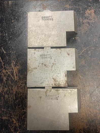 Used Abbott TG8MDS1 Tongue and Groove Lathe Jaws for 8" Chuck GHA-gs 53