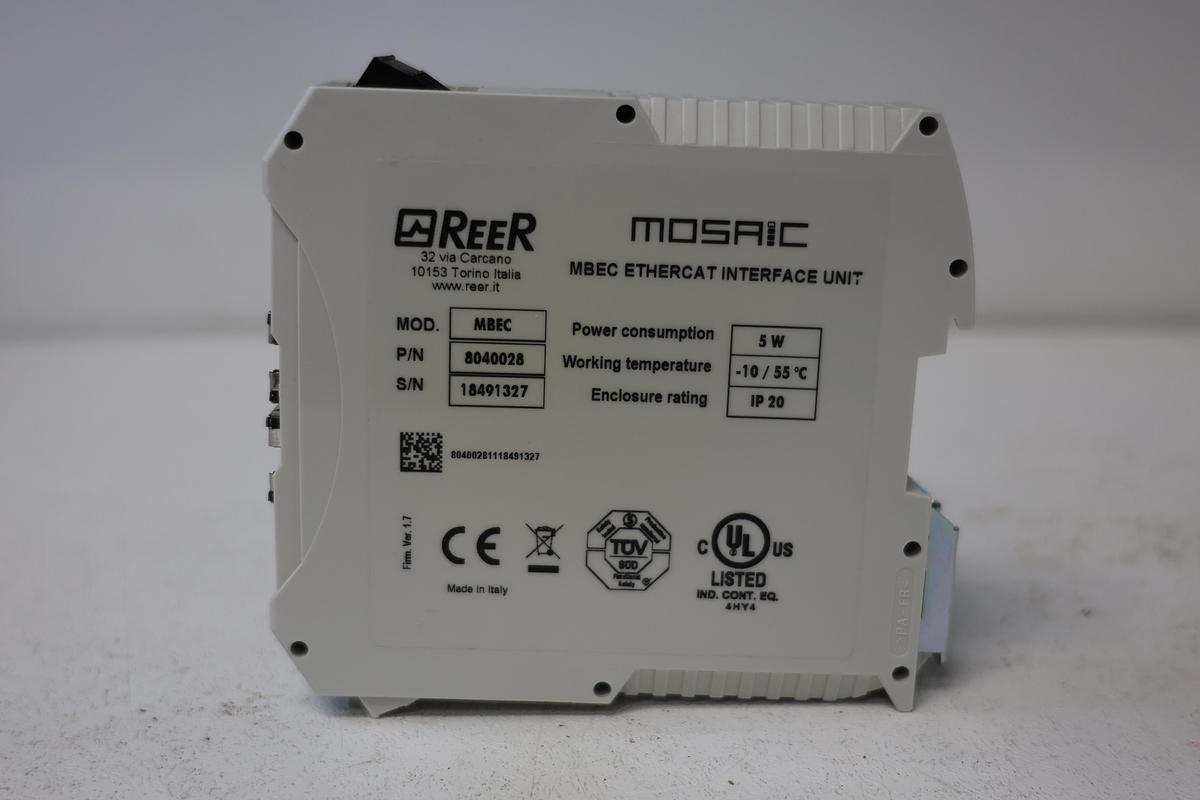 Used REER Mosaic MBEC Ethercat interface unit P/N 8040028 GHA-54