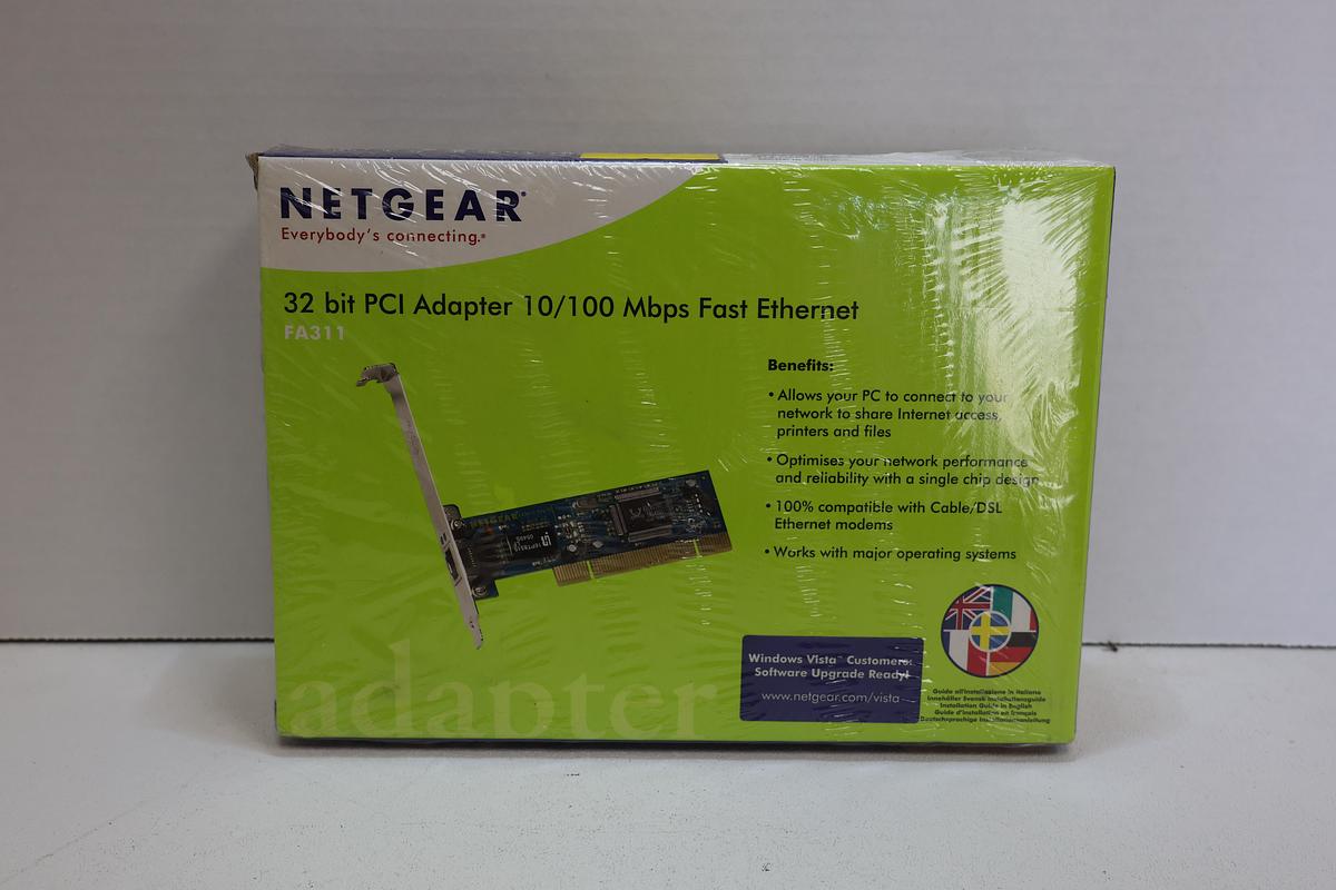 Refurbished NETGEAR FA311 32-Bit PCI 10/100 Mbps Fast Ethernet Adapter NEW Sealed GHA-183
