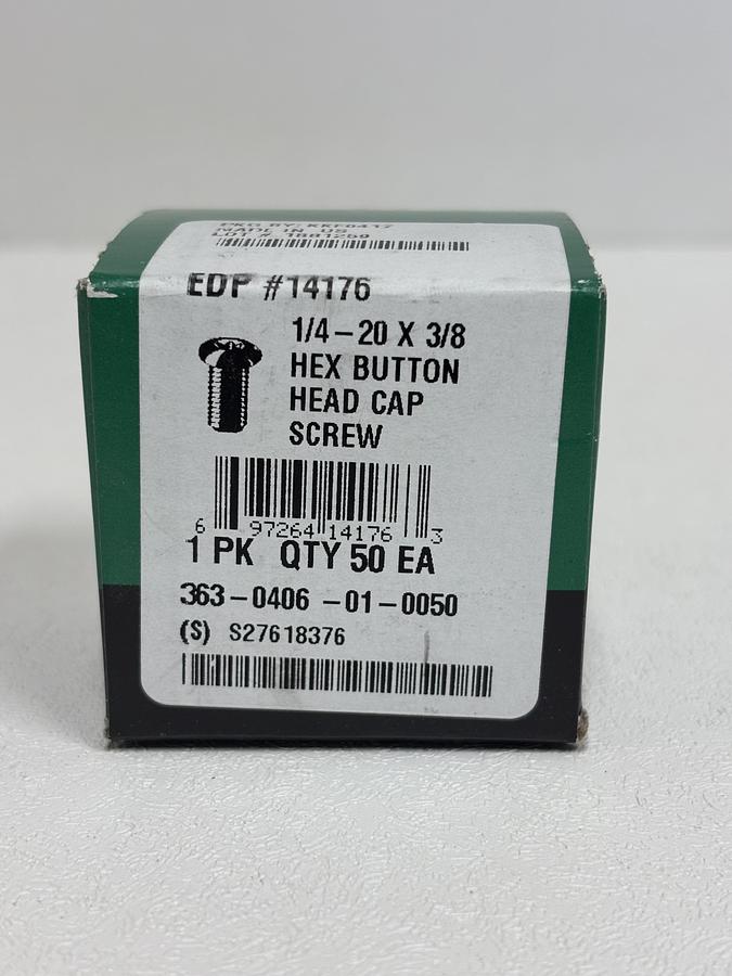 Used 50 PCS – Decorah 1/4-20x3/8 Hex Button Head Cap Screws 363-0406-01-0050 GHA-151