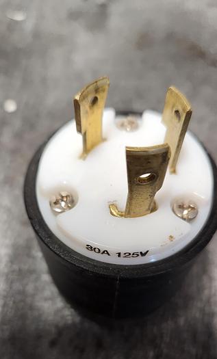 Used Pass & Seymour NEMA L530P 30A 125V, Twist & Turn Locking Plug - GHA-125