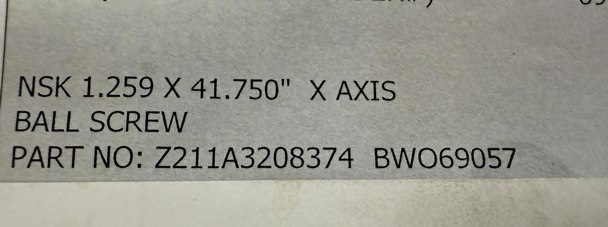 Used Barnes Intl NSK Ball Screw X-AXIS 1.259"x41.75" – Z211A3208374 for Makino SNC64 