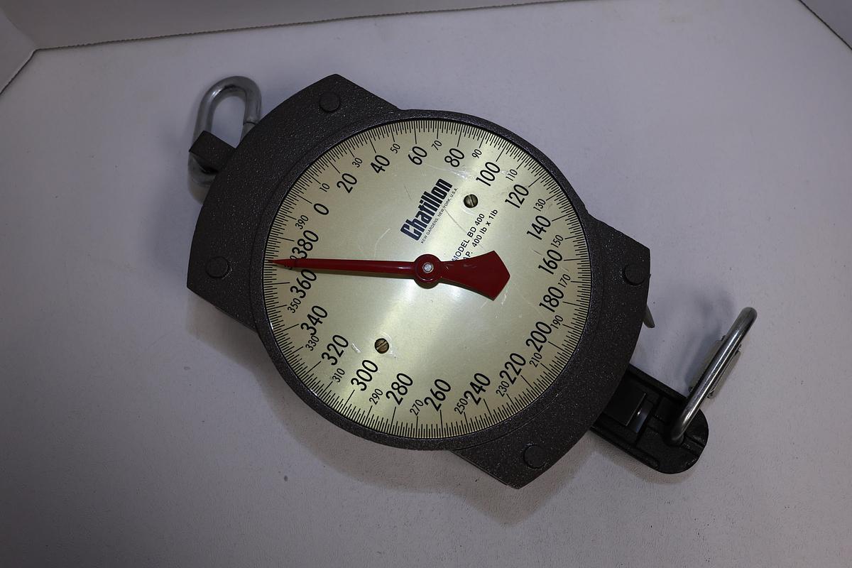 Used Chatillon BD-400 Mechanical Dial Scale – 400 lb Capacity x 1 lb Graduations – Industrial Scale