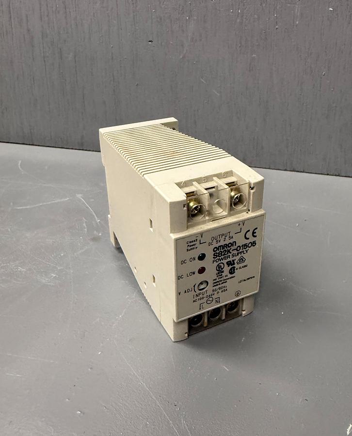 Used OMRON S82K-01505 Power Supply | 5V DC, 3A Output GHC-34