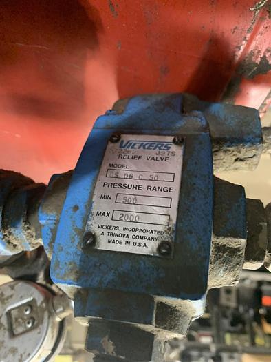 Used Baldor 3ph 10hp motor paired to a Vickers PVB10 RSY 40 hydraulic pump