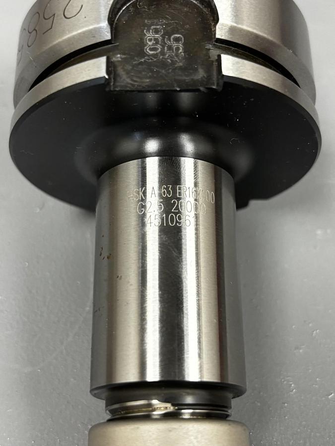 Used HSKA63ER16X100 G2.5 Collet Chuck Tool Holder HSKA63 GHC-3
