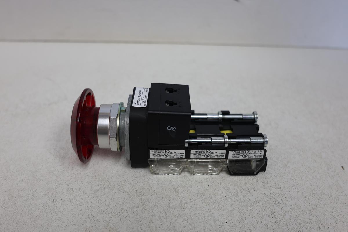 Used Allen Bradley 800TC-FXJQH2RA5 Red E-Stop Emergency Stop Pushbutton