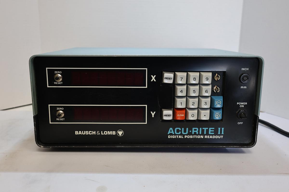 Used Bausch & Lomb ACU-RITE II 2-Axis Digital Readout DRO Cat. 38.75.67 CNC Mill