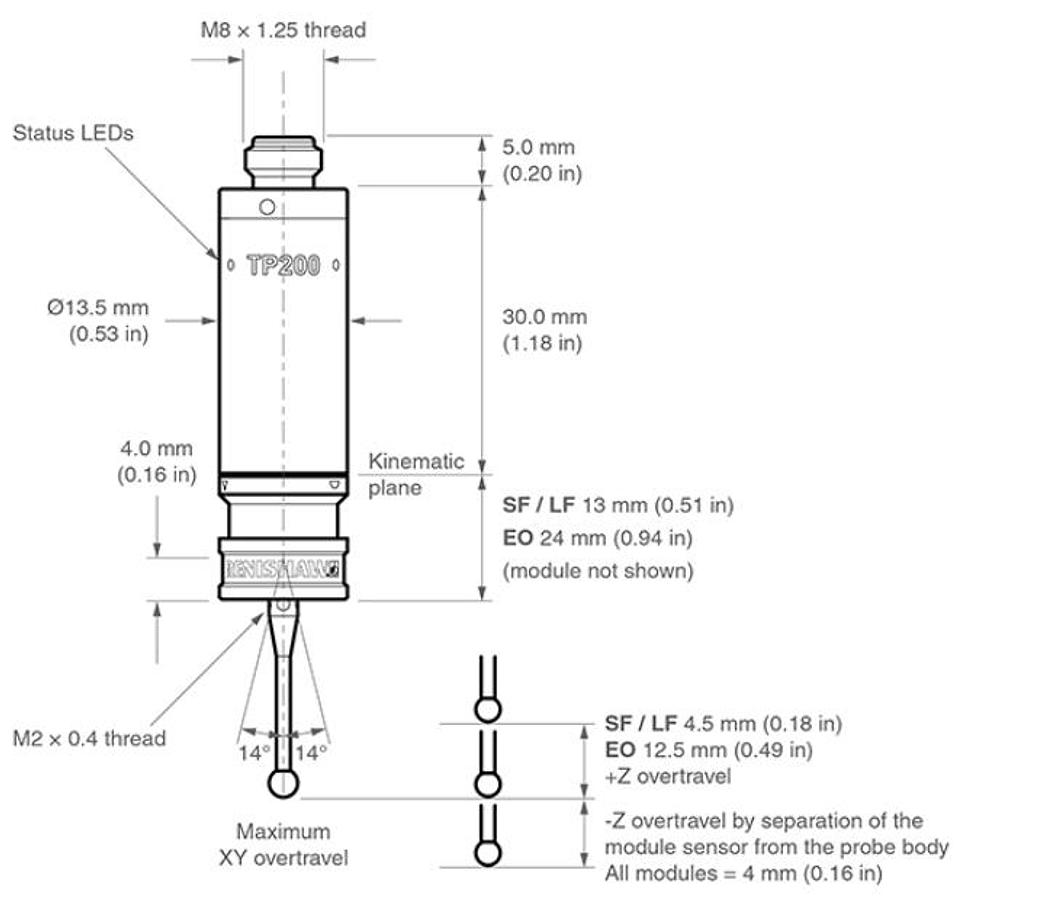 Used (New) Renishaw A-1207-0010-13, TP200 stylus module SF 