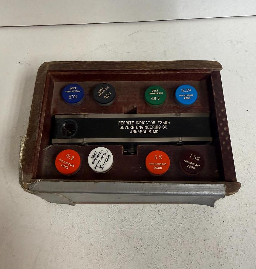 Used Ferrite Indicator Severn Engineering with 8 Inserts GHC-25
