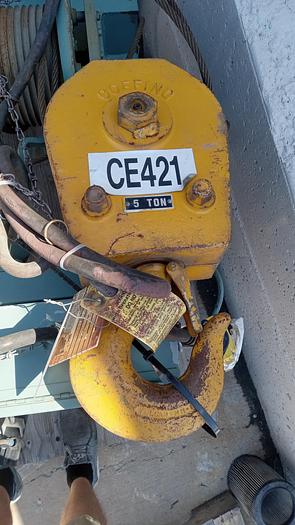 Used  5 Ton Coffing Overhead Crane System With Hoist And Trolley GH0-0