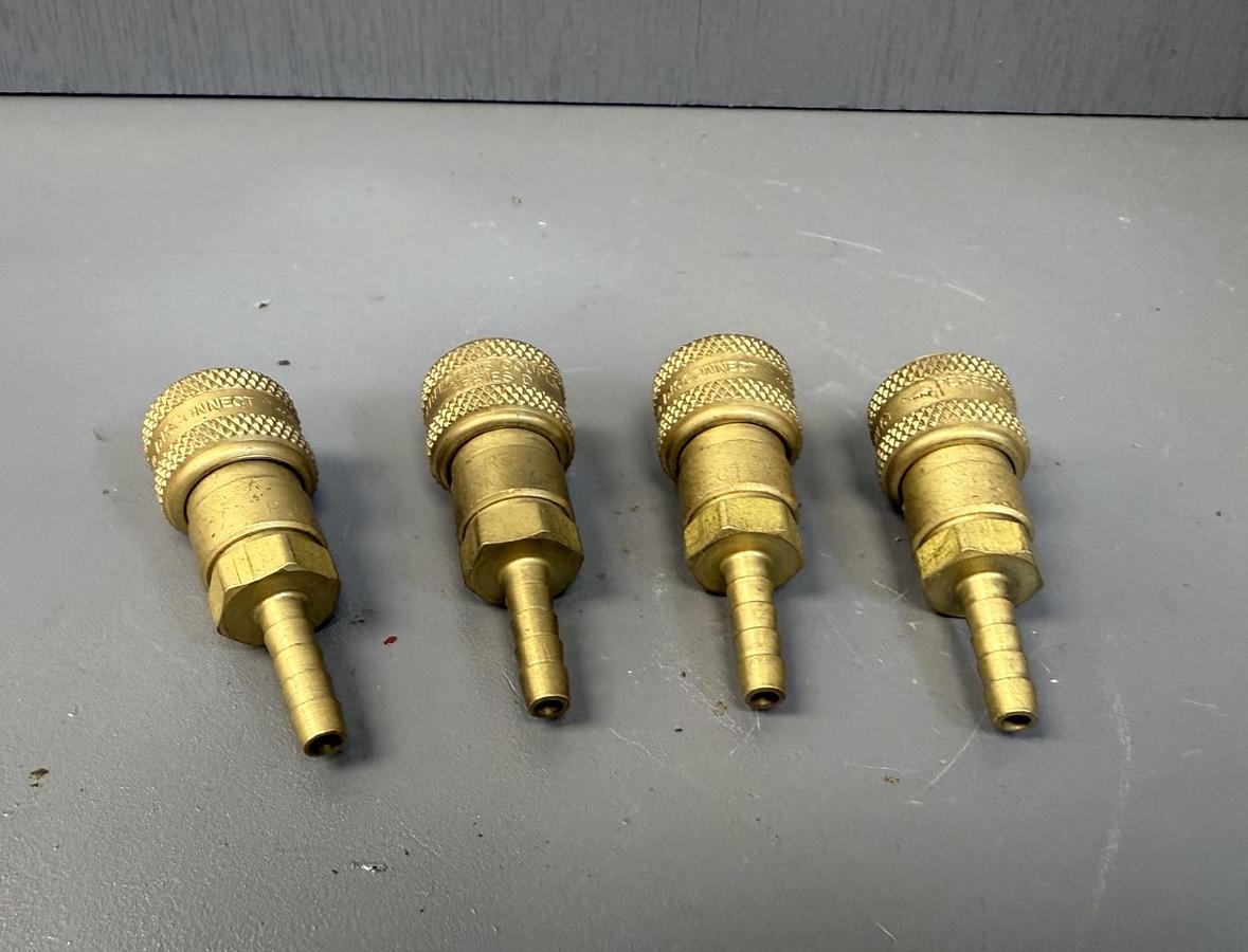 Used (LOT OF 4) PERFECTING COUPLING SERIES D QUICK DISCONNECT HOSE BARB 1/2" GHA-GC7