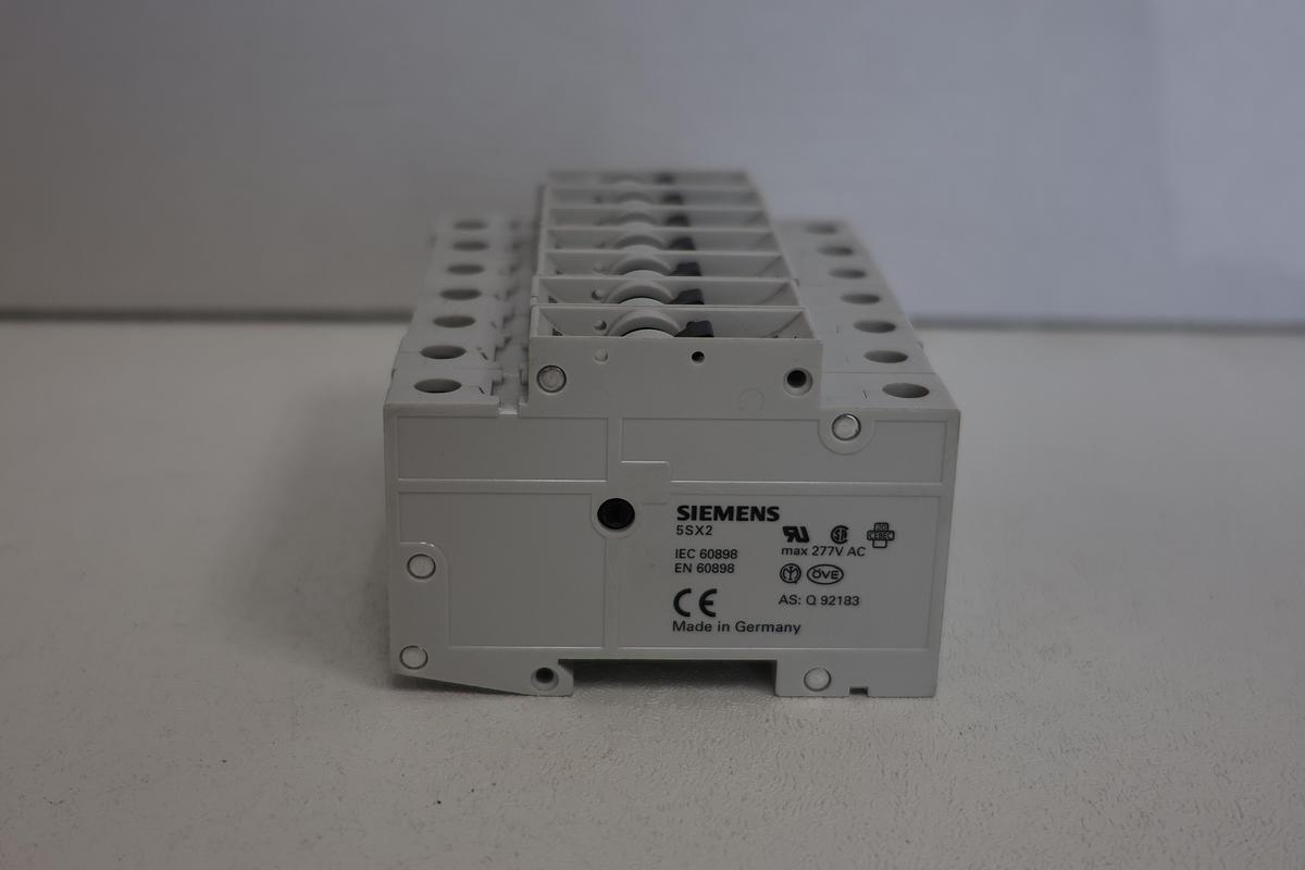 Used Siemens 5SX2 C2 Mini Circuit Breaker – Single Pole – 230/400V AC – DIN Rail Mount LOT of 7 GHA-188