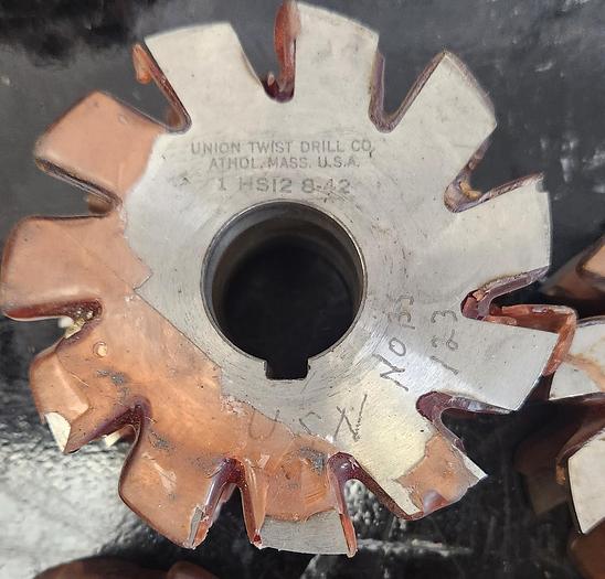 Used Lot of 9 - Assorted Sizes Used Concave Milling Cutters 2"-3-1/2" Diam - GHB-49