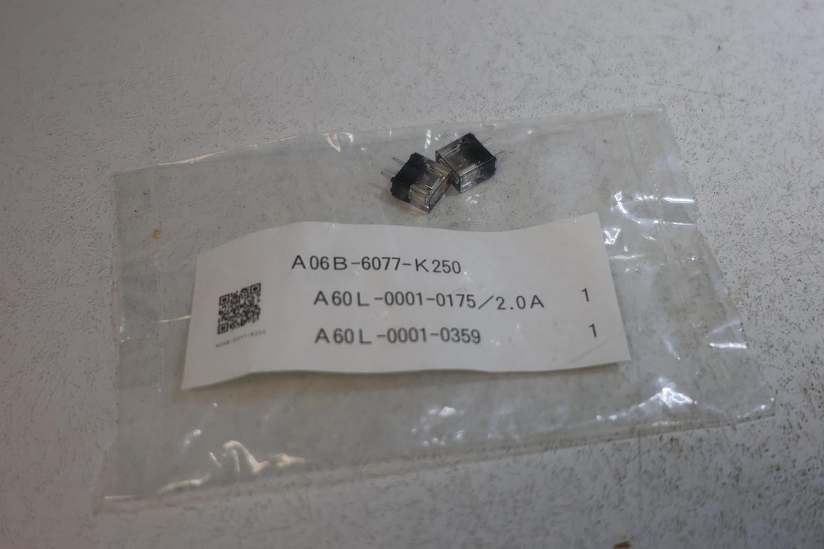Used Fanuc A06B-6077-K250 Fuse Kit For Alpha Servo Amp. 2.0Amp-5.0Amp Plug in 250VAC GHGC-15