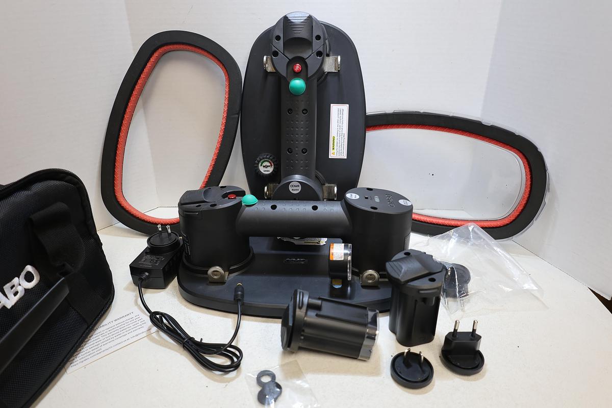 Used GRABO Cordless Electric Vacuum Lifter Suction Cups Lot of 2 Tested Working