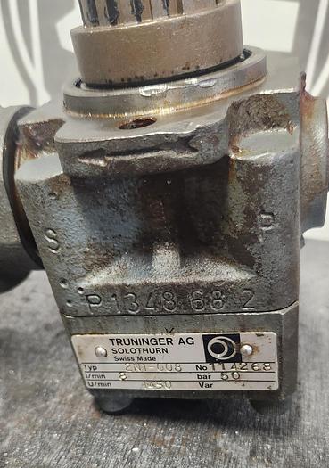 Used Truninger Hyd Pump 2N1-008w/RTK DMS-20-1 Pressure Valve - Used - GHB-61